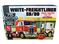 AMT 1:25 White Freightliner truck model kit example; club selection varies.