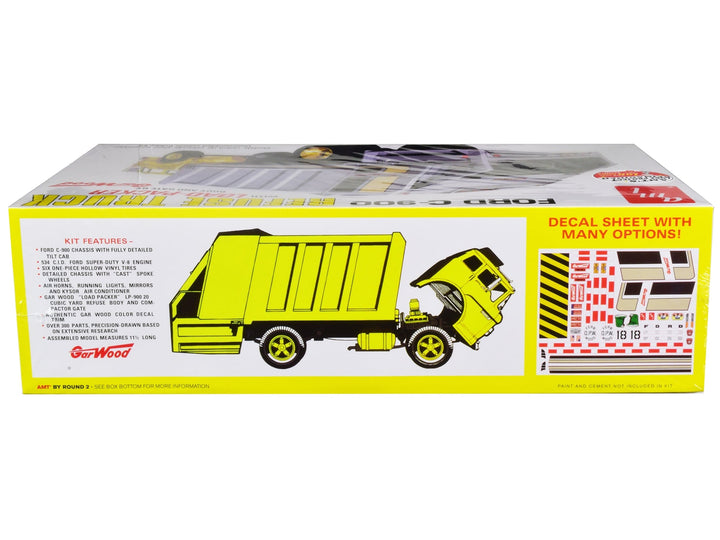 Skill 3 Model Kit Ford C-900 GarWood Refuse Garbage Truck with Load-Packer 1/25 Scale Model by AMT image 2