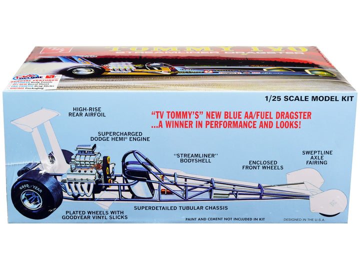 Skill 2 Model Kit Tommy Ivo Streamliner Dragster 1/25 Scale Model by AMT image 2