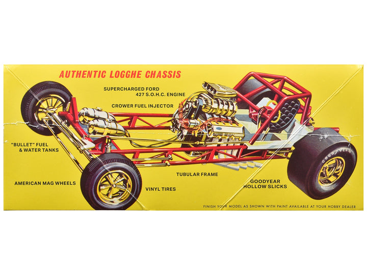 Skill 2 Model Kit 1969 Ford Mustang Longnose Funny Car "Gas Ronda" 1/25 Scale Model by AMT image 2