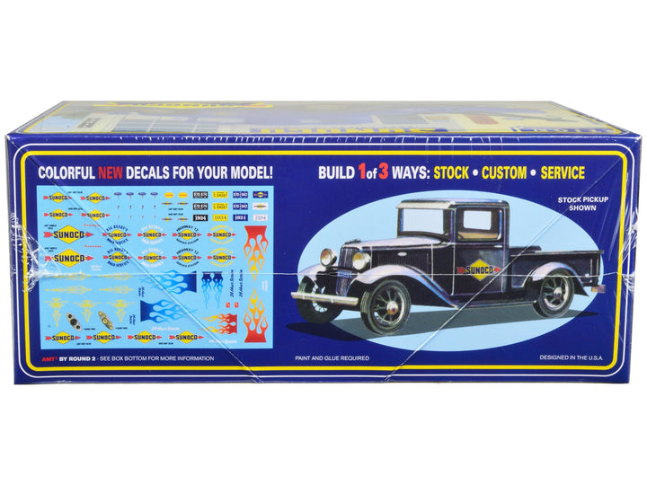 Skill 2 Model Kit 1934 Ford Pickup Truck "Sunoco" 3 in 1 Kit 1/25 Scale Model by AMT image 2