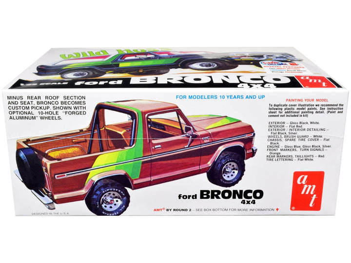 Skill 2 Model Kit Ford Bronco 4X4 "Wild Hoss" 1/25 Scale Model by AMT image 2