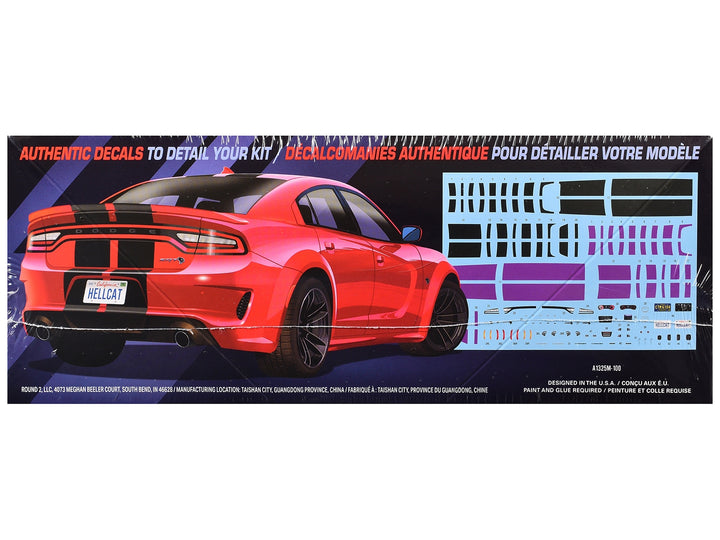 Skill 2 Model Kit 2021 Dodge Charger Hellcat Redeye Widebody 1/25 Scale Model by AMT image 2