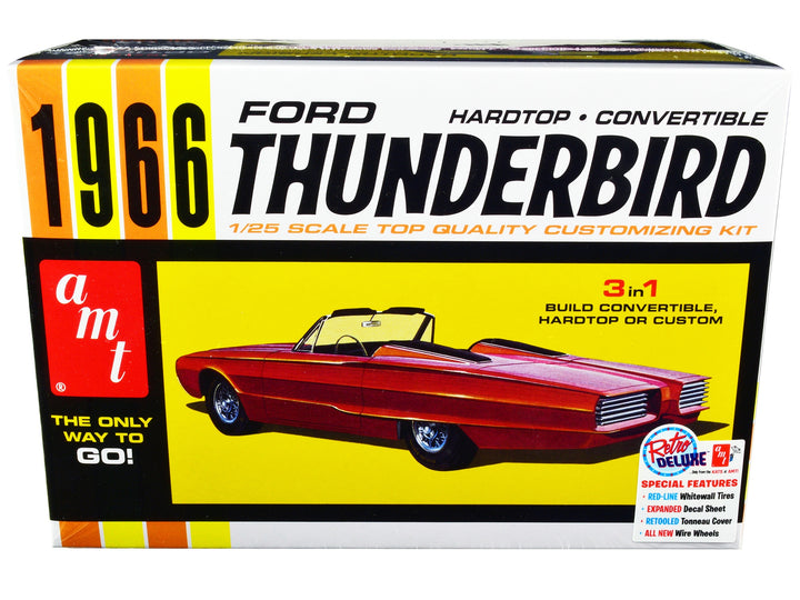 Skill 2 Model Kit 1966 Ford Thunderbird Hardtop/Convertible 3-in-1 Kit 1/25 Scale Model by AMT image 2