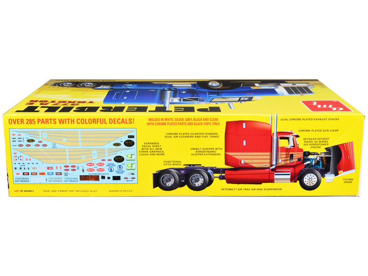 Skill 3 Model Kit Peterbilt 377 A/E Truck Tractor 1/24 Scale Model by AMT image 2