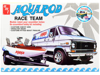 Skill 2 Model Kit Chevrolet Custom Van with Drag/Ski Boat and Trailer "Aqua Rod Race Team" 1/25 Scale Model by AMT image 3