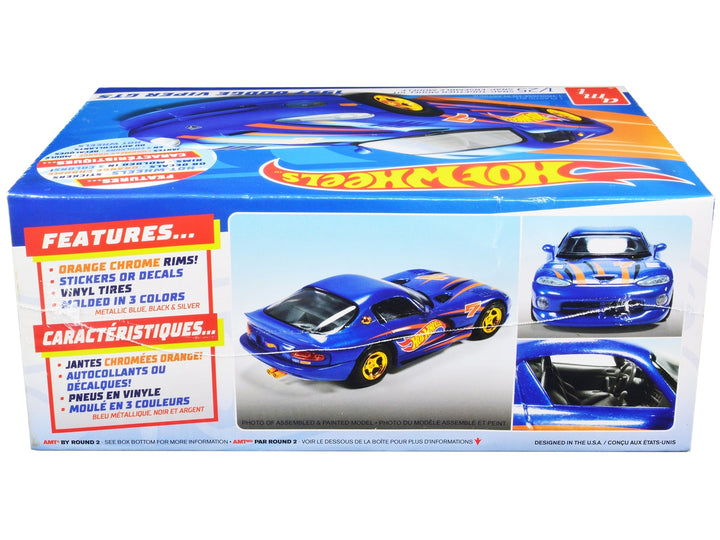 Skill 1 Snap Model Kit 1997 Dodge Viper GTS "Hot Wheels" 1/25 Scale Model by AMT image 2
