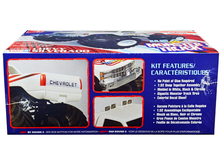 Skill 1 Snap Model Kit Chevrolet Silverado "USA-1" Monster Truck 1/32 Scale Model by AMT image 2