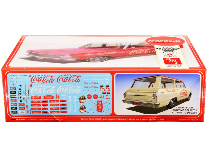 Skill 3 Model Kit 1963 Chevrolet II Nova Wagon "Coca-Cola" 1/25 Scale Model by AMT image 2
