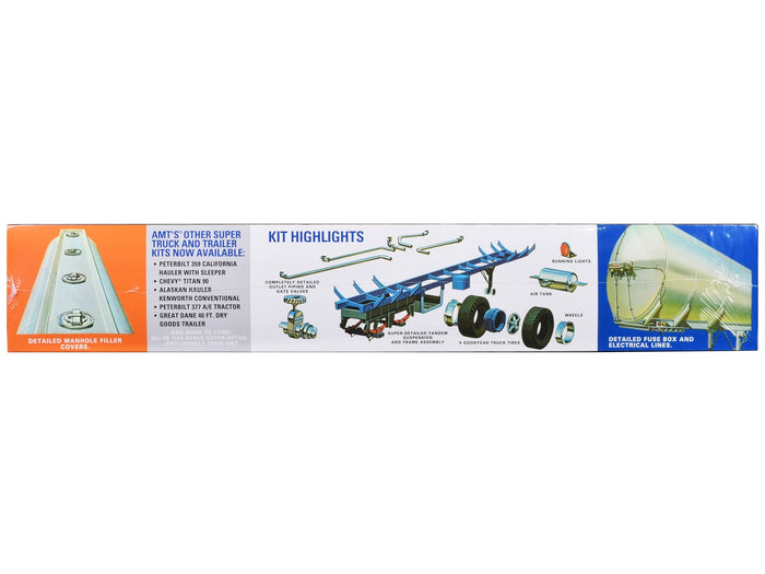 AMT Fruehauf Gulf Oil tanker trailer Skill Level 3 model kit 1:25 AMT1354, product image 1
