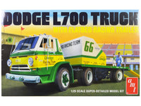 Skill 3 Model Kit 1966 Dodge L700 Truck with Flatbed Racing Trailer 1/25 Scale Model by AMT image 4