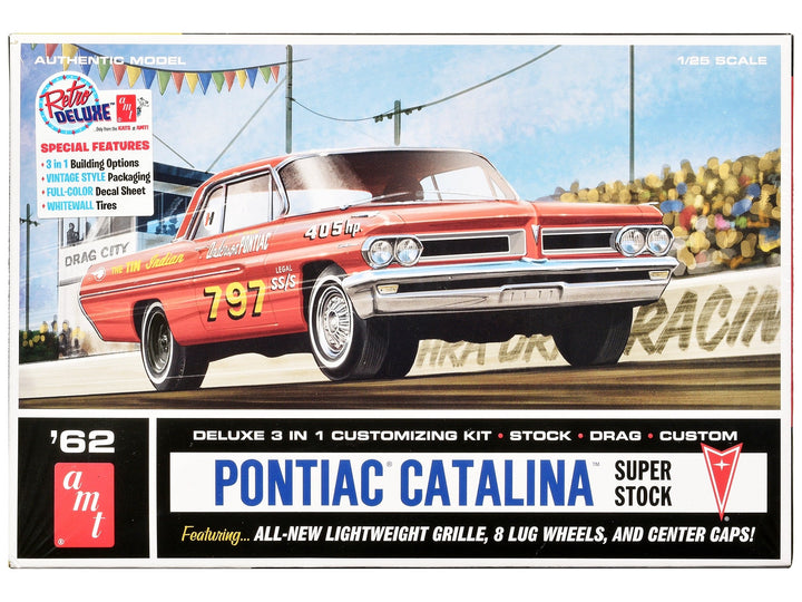 Skill 2 Model Kit 1962 Pontiac Catalina Super Stock 3-in-1 Kit 1/25 Scale Model by AMT image 2