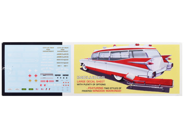 Skill 2 Model Kit 1959 Cadillac Ambulance with Gurney Accessory 1/25 Scale Model by AMT image 2