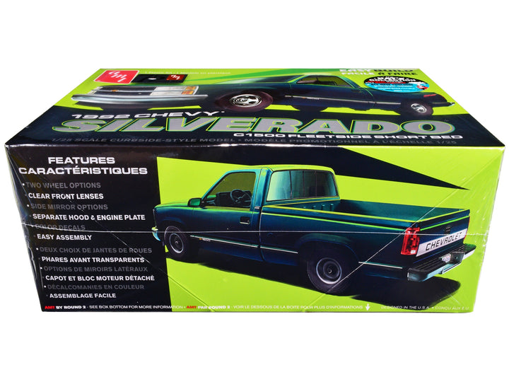 Skill 2 Model Kit 1992 Chevrolet Silverado C1500 Fleetside Short Bed Pickup Truck "Easy Build" 1/25 Scale Model by AMT image 2