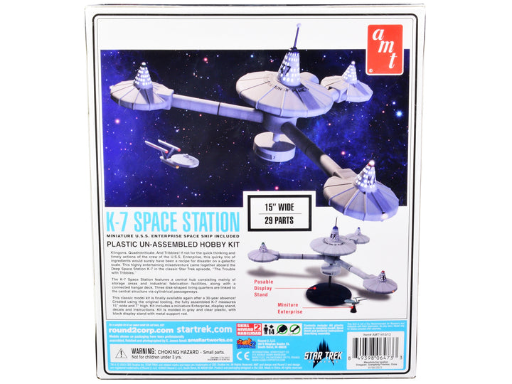 Skill 2 Model Kit K-7 Space Station "Star Trek" (1966-1969) TV Series 1/7600 Scale Model by AMT image 2