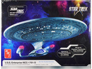 Skill 2 Model Kit U.S.S. Enterprise NCC-1701-D Space Ship "Star Trek: The Next Generation" (1987-1994) TV Series 1/1400 Scale Model by AMT image 3