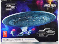 Skill 2 Model Kit U.S.S. Enterprise NCC-1701-D Space Ship "Star Trek: The Next Generation" (1987-1994) TV Series 1/1400 Scale Model by AMT image 3