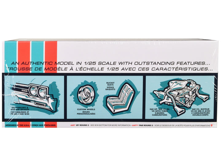 Skill 2 Model Kit 1966 Oldsmobile 442 W-30 Hardtop 1/25 Scale Model by AMT image 2