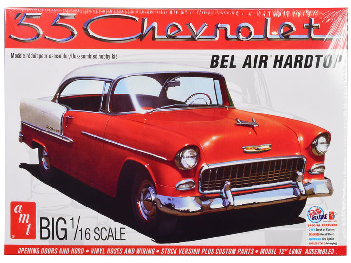 Skill 3 Model Kit 1955 Chevrolet Bel Air Hardtop 1/16 Scale Model by AMT image 3