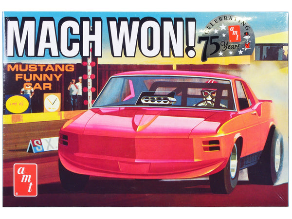 Skill 3 Model Kit 1970 Ford Mustang Funny Car "Mach Won" 1/25 Scale Model by AMT