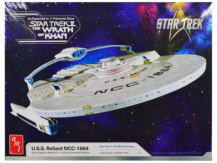 Skill 2 Model Kit U.S.S. Reliant NCC-1864 Space Craft "Star Trek II: The Wrath of Khan" (1982) Movie 1/537 Scale Model by AMT image 2
