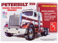 Skill 3 Model Kit Peterbilt 359 "Cross Country Hauler" 1/25 Scale Model by AMT image 3