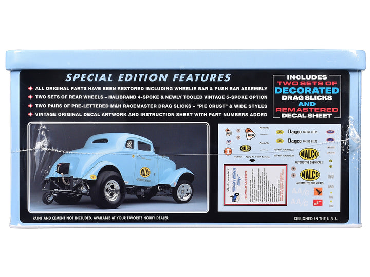 Skill 2 Model Kit 1933 Willys Gasser "Ohio George" with Collectible Tin Packaging 1/25 Scale Model by AMT image 2