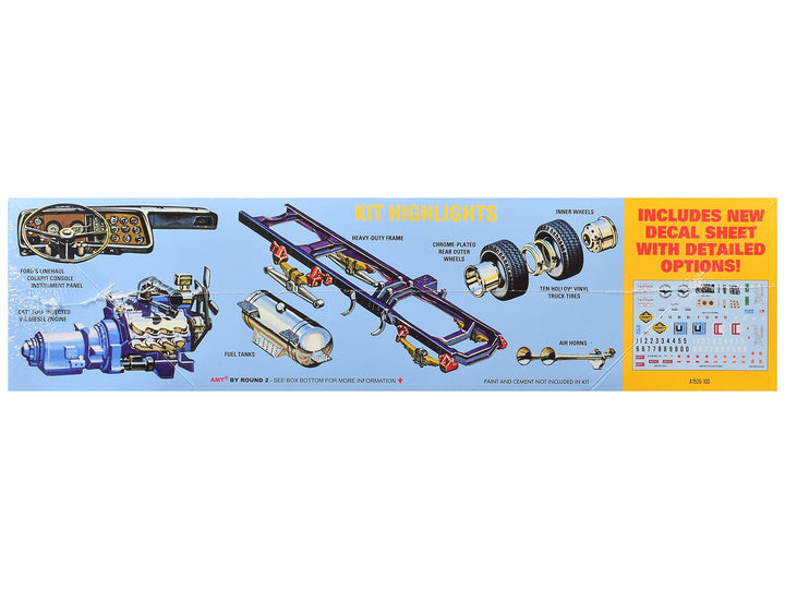Skill 3 Model Kit Ford LNT-8000 Louisville Line Dump Truck 1/25 Scale Model by AMT image 2