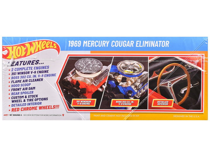 Skill 2 Model Kit 1969 Mercury Cougar Eliminator "Hot Wheels" 1/25 Scale Model by AMT image 2