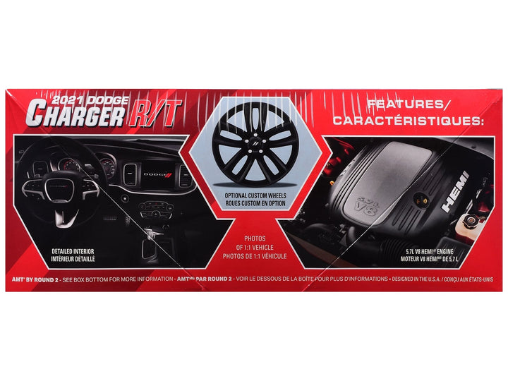 Skill 2 Model Kit 2021 Dodge Charger R/T "America 250" 1/25 Scale Model by AMT image 2