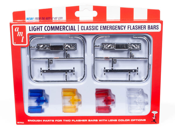 AMT 1:25 emergency flasher light-bar accessory set, ten parts to build two bars, AMTPP032
