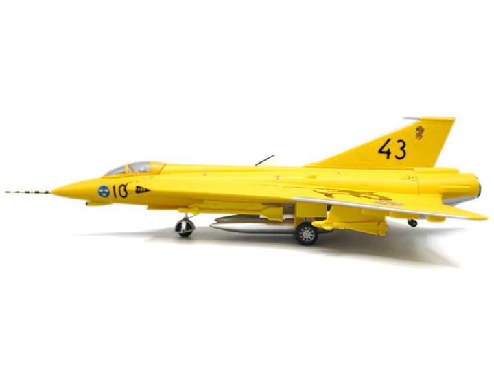 Saab J35J Draken Fighter Aircraft "43-10 3 "Johan Gul" Squadron 10 Wing Final Flight Livery" (1997) Swedish Air Force 1/72 Diecast Model Airplane by Aviation 72 image 2