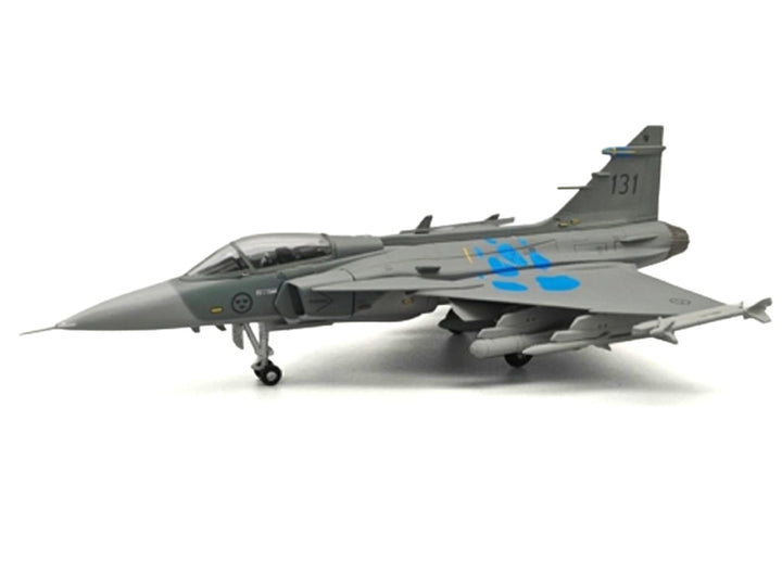 Saab JAS 39A Gripen Fighter Aircraft "131 F 7 Wing Cat's Paw Livery Satenas Air Base" (2006) Swedish Air Force 1/72 Diecast Model Airplane by Aviation 72 image 2