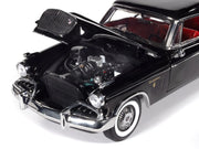 1957 Studebaker Golden Hawk Midnight Black with Red Interior 1/18 Diecast Model by Auto World image 3