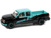 2006 Chevrolet Silverado Pickup Truck "Polaris RZR" Black and Blue "Big Country Collectibles" 2025 Series 1/64 Diecast Model Car by Auto World image 2