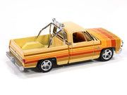 1981 Chevrolet Silverado Fleetside Pickup Truck Cream with Stripes "Hobby Exclusive" Series 1/64 Diecast Model Car by Auto World image 3