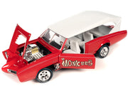 Monkeemobile Red with White Top and Interior "The Monkees" with Four Monkees Figure Cutouts "Silver Screen Machines" Series 1/18 Diecast Model Car by Auto World image 4