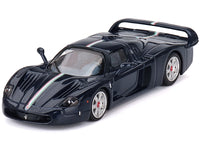 Maserati MC12 Stradale Blue Metallic with White Stripe 1/64 Diecast Model Car by BBR image 2