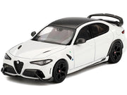 Alfa Romeo Giulia GTAm White with Carbon Top 1/64 Diecast Model Car by BBR image 2