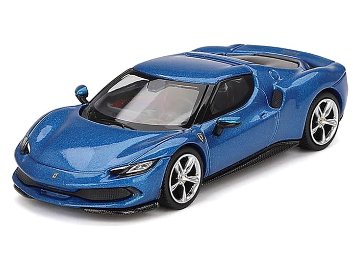 Ferrari 296 GTB Blue Corsa 1/64 Diecast Model Car by BBR image 2