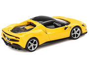 Ferrari 296 GTB Giallo Modena Yellow with Black Top 1/64 Diecast Model Car by BBR image 3