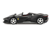 Ferrari Daytona SP3 Matt Black with White Stripes and Red Interior 1/64 Diecast Model Car by BBR image 2