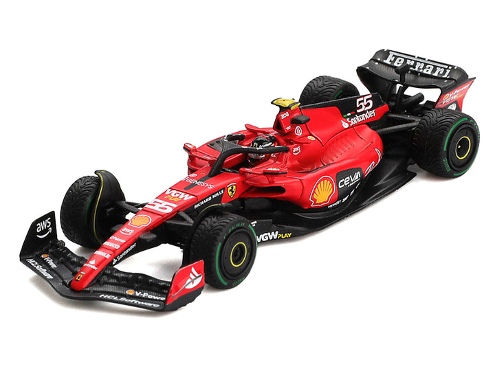 Ferrari SF-23 #55 Carlos Sainz Formula One F1 "Monaco GP" (2023) 1/64 Diecast Model Car by BBR Models image 2
