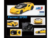 Ferrari SF90 Giallo Modena Yellow with Black Top 1/64 Diecast Model Car by BBR image 4
