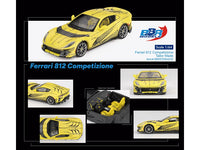 Ferrari 812 Competizione Matt Yellow with Graphics and Yellow Interior "Tailor Made" 1/64 Diecast Model Car by BBR image 4