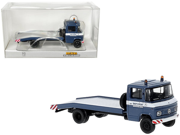 Brekina 1968 Mercedes-Benz L 608 D service truck blue white 1:87 BRE36736, product image 1