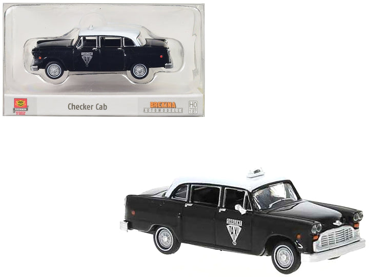 1974 Checker Cab Black and White "Winnipeg" 1/87 (HO) Scale Model Car by Brekina image 2