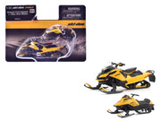 Ski-Doo MXZ Blizzard (Trail Segment) Neo Yellow and Ski-Doo MXZ 120cc (Kid's Model) Neo Yellow Set of 2 Snowmobiles 1/32 Diecast Models by BRP Models image 5
