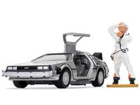 DMC DeLorean Time Machine with Doc Brown Figure "Back to the Future" (1985) Movie Diecast Model Car by Corgi image 4