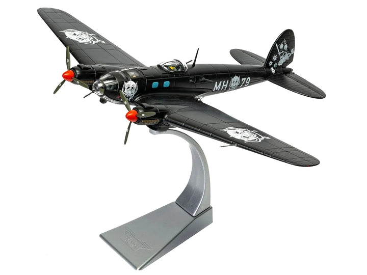 Heinkel He III Bomber Aircraft "Motorhead" Black with Graphicss 1/72 Diecast Model by Corgi image 2